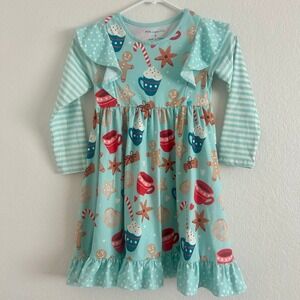 Millie Loves Lily Christmas Holiday Cookies & Coco Girls Dress Size 8